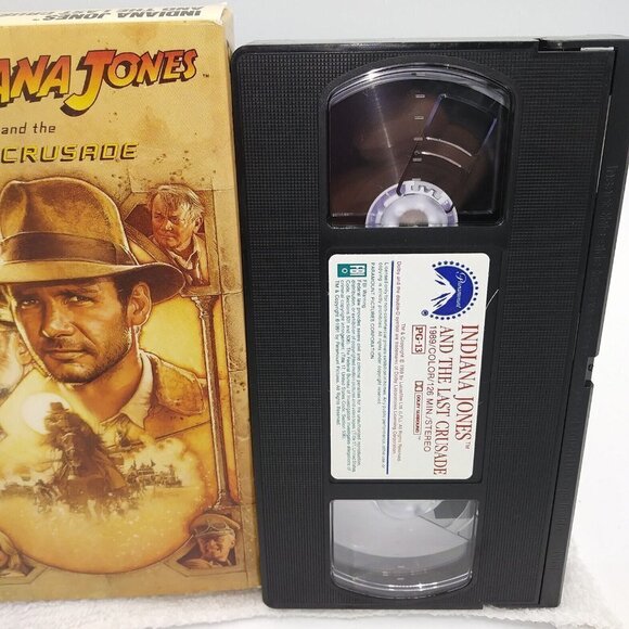 LOT of 3 Indiana Jones VHS Movie Trilogy - Raiders, Temple of Doom, Last Crusade - Picture 4 of 12